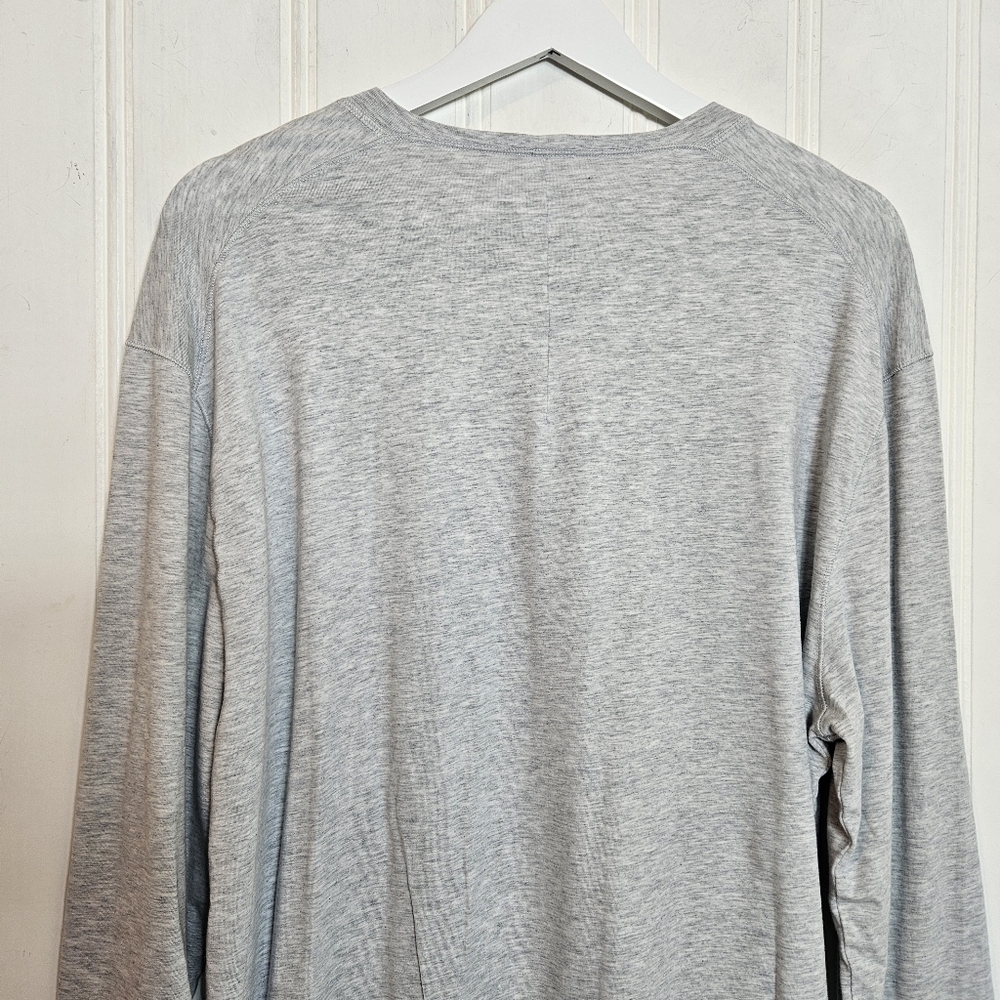 Lululemon Shirt Light Gray Basic Long Sleeve Henl… - image 7